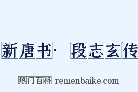 新唐书·段志玄传是什么意思的图片